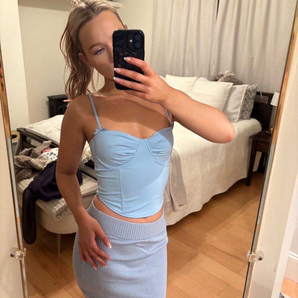 Light Blue corset top